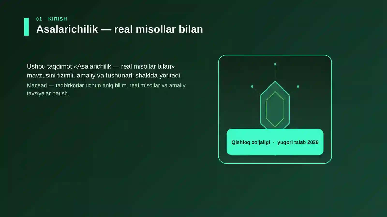Asalarichilik — real misollar bilan 3