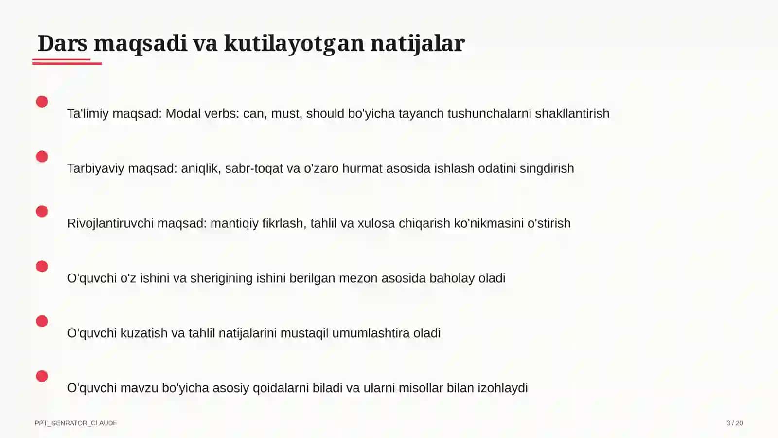 Modal verbs: can, must, should (7-sinf) 1