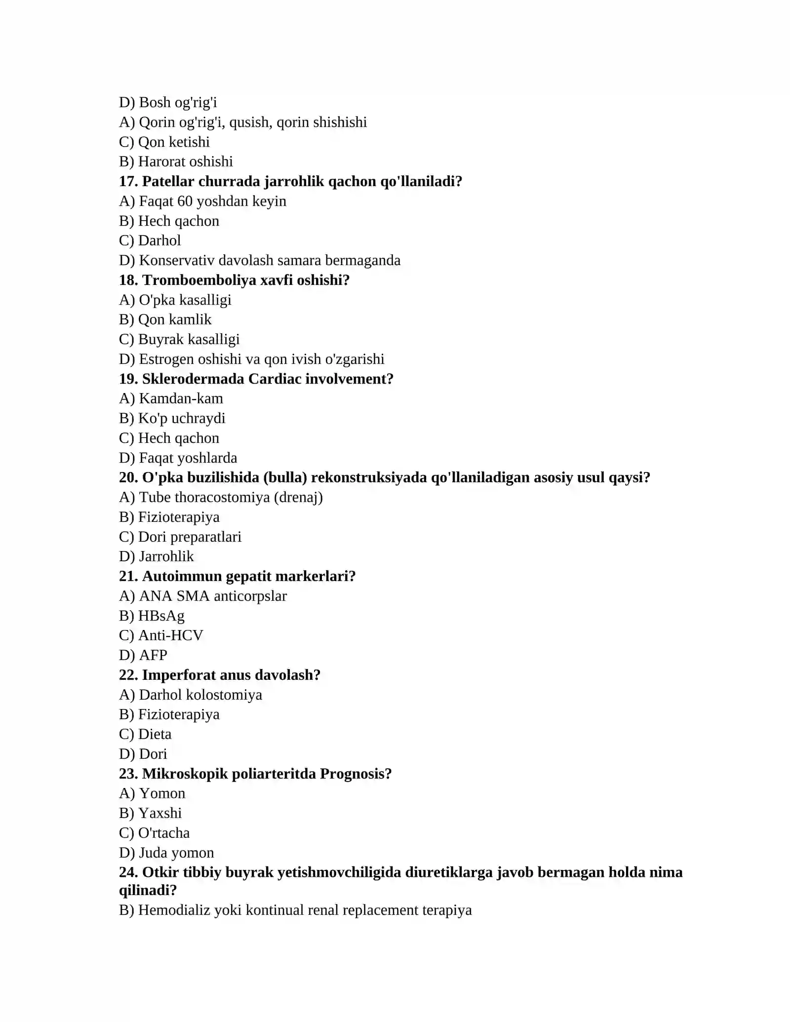 Jarroh testlari 3