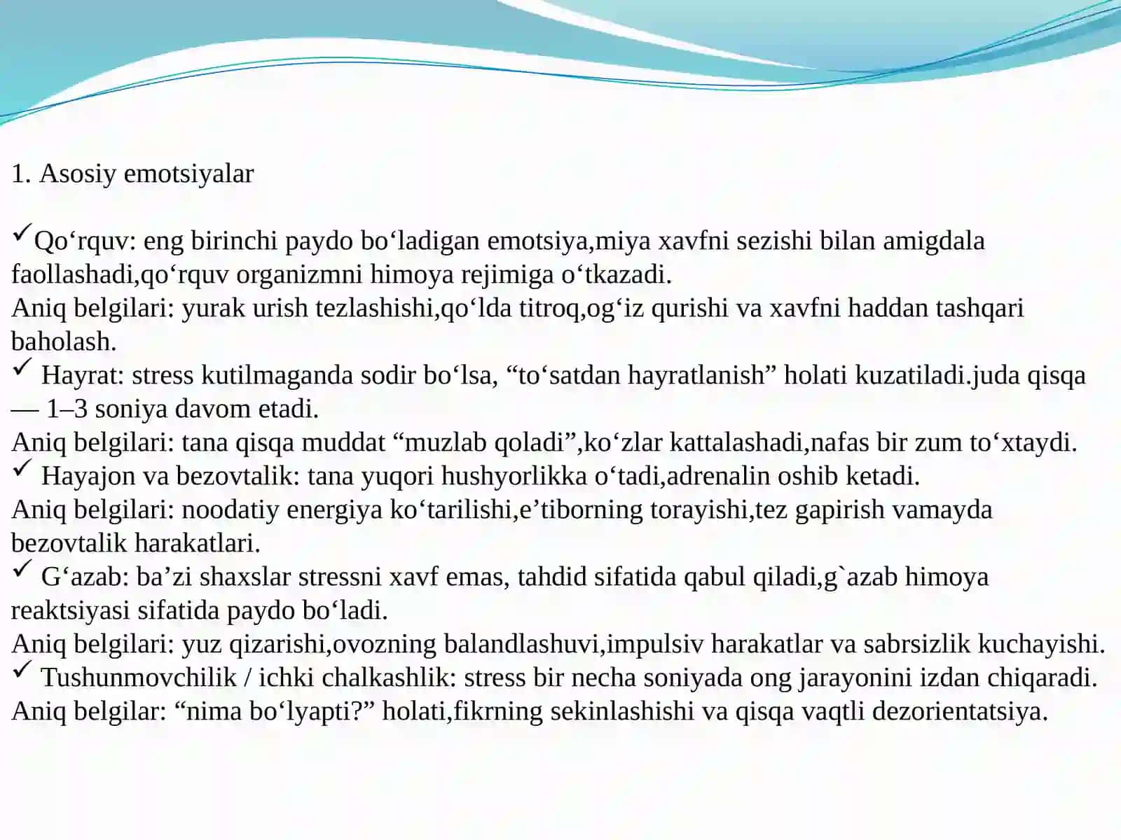 Qisqa muddatli stress vaqtida shaxs emotsiyalari 3