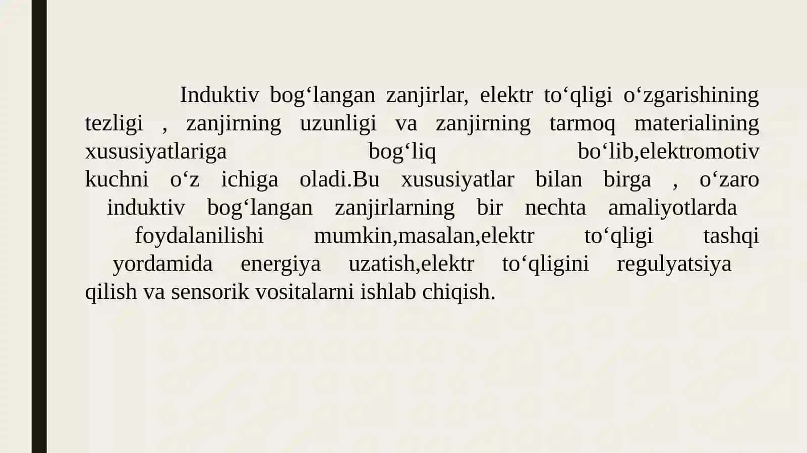 O‘zaro induktiv bog‘langan zanjirlar 3