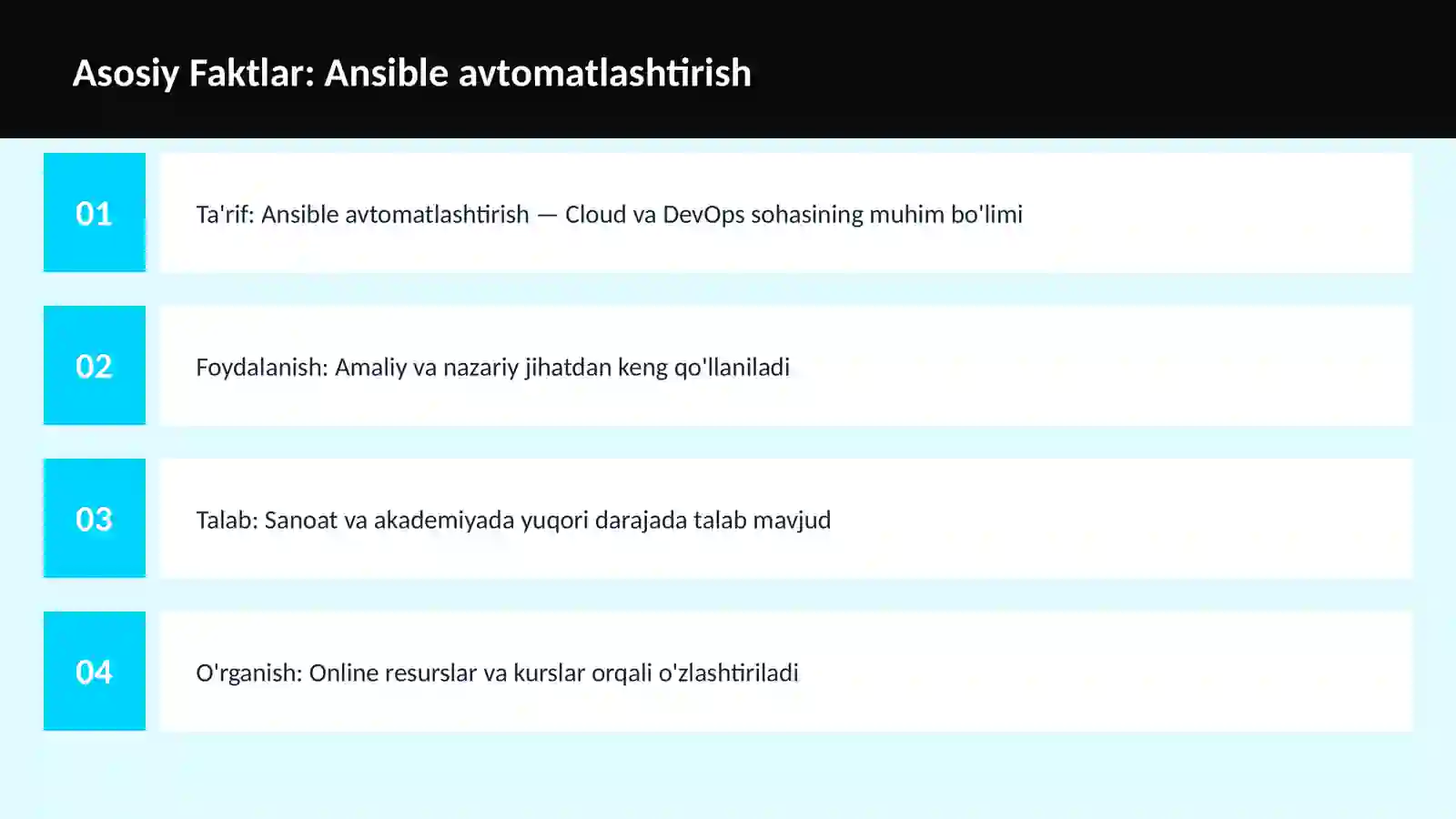 Ansible avtomatlashtirish 3