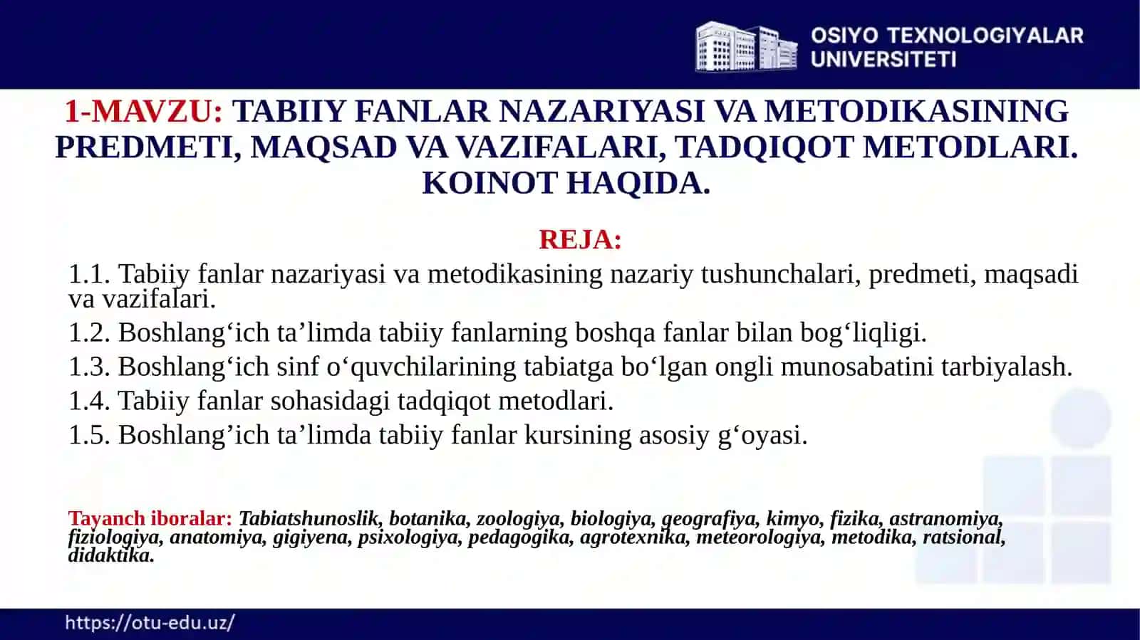 Tabiiy fanlarnazariyasi va metodikasifani 3
