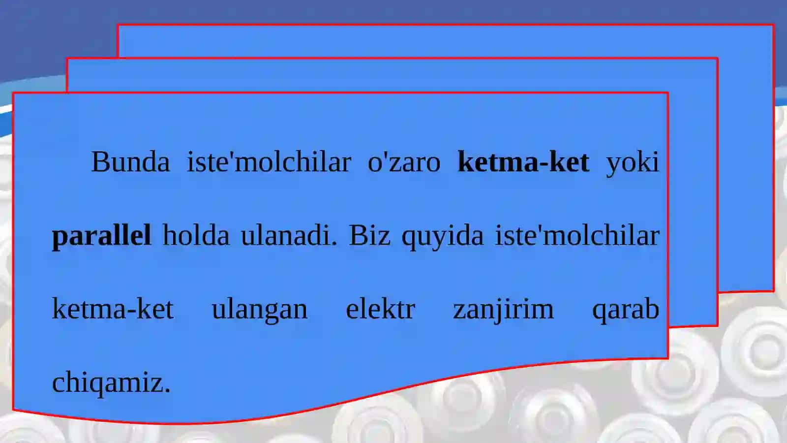 Iste'molchilarni ketma-ket ulash 3