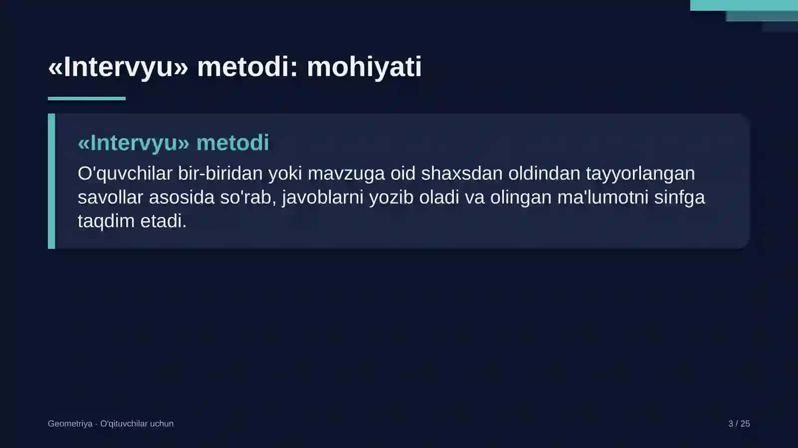 geometriya darslarida intervyu metodidan foydalanish 2656 3