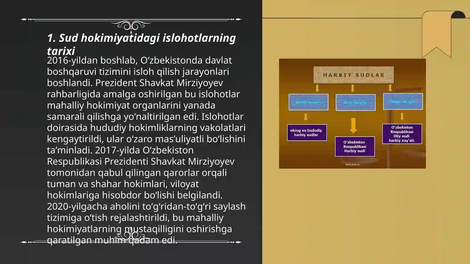 Sud hokimiyati islohatlari. Demokratik saylov tizimini barpo etilishi va uning asosiy tamoyillari 3