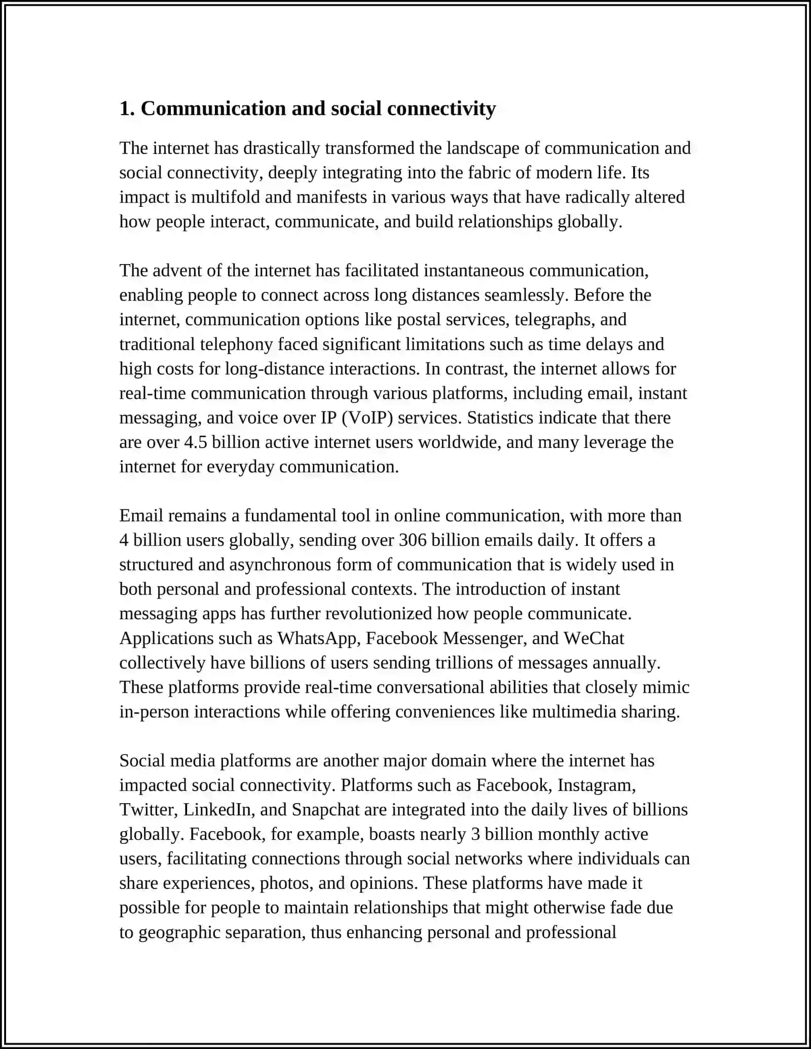 IMPACT OF INTERNET IN OUR LIFE 3