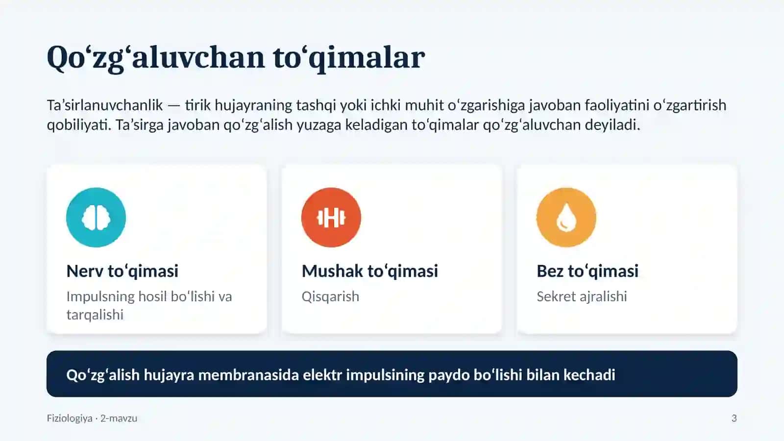 Qo‘zg‘aluvchan to‘qimalarda bioelektrik hodisalar 3