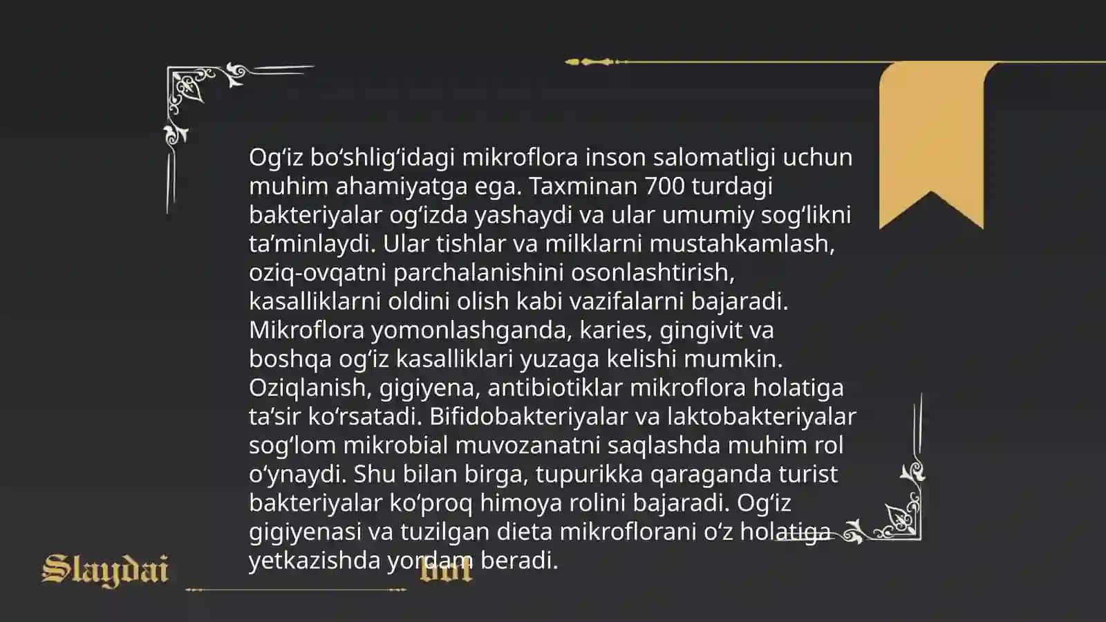 Og‘iz bo‘shlig‘idagi mikroflora va uning ahamiyati 3