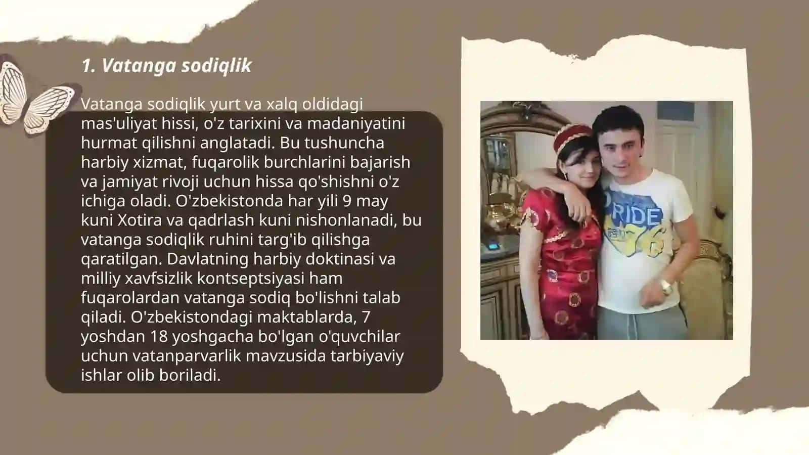 Vatanga va ona tiliga boʻlgan munosabat -milliy tuygʻular namoyon boʻlishining oliy shakli sifatida 3