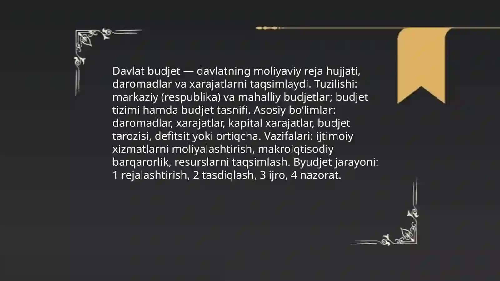 Davlat moliya tizmi va siyosat 3