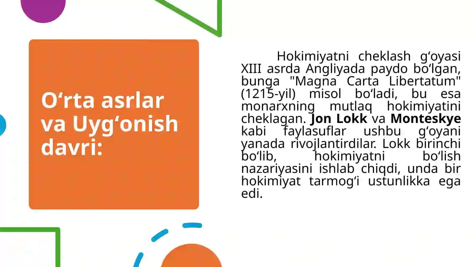 Hokimiyatlar bo‘linishi prinsi 3