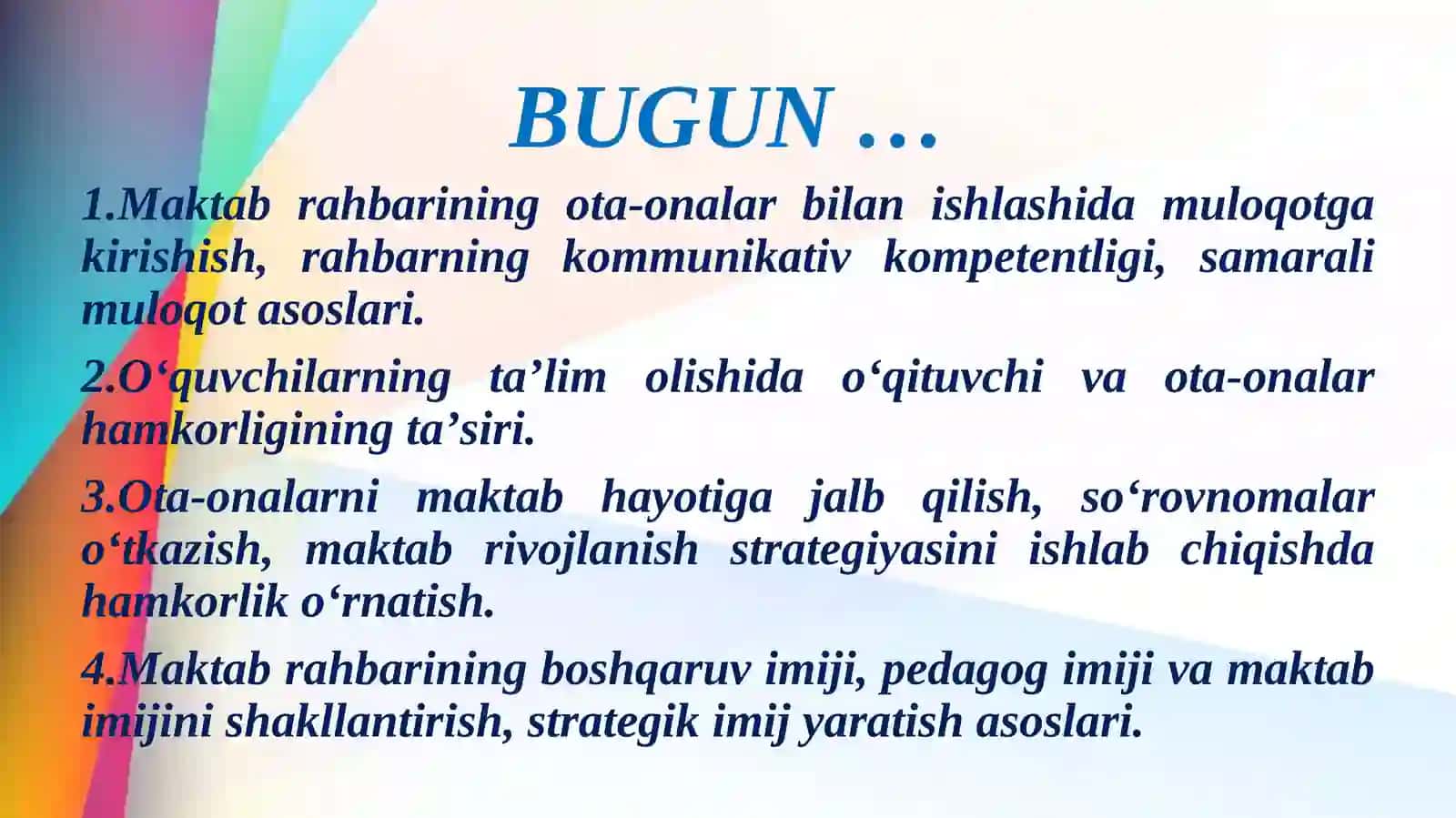 TA’LIM MUASSASASIDA OTA-ONALAR VA JAMOATCHILIK BILAN ISHLASH 3