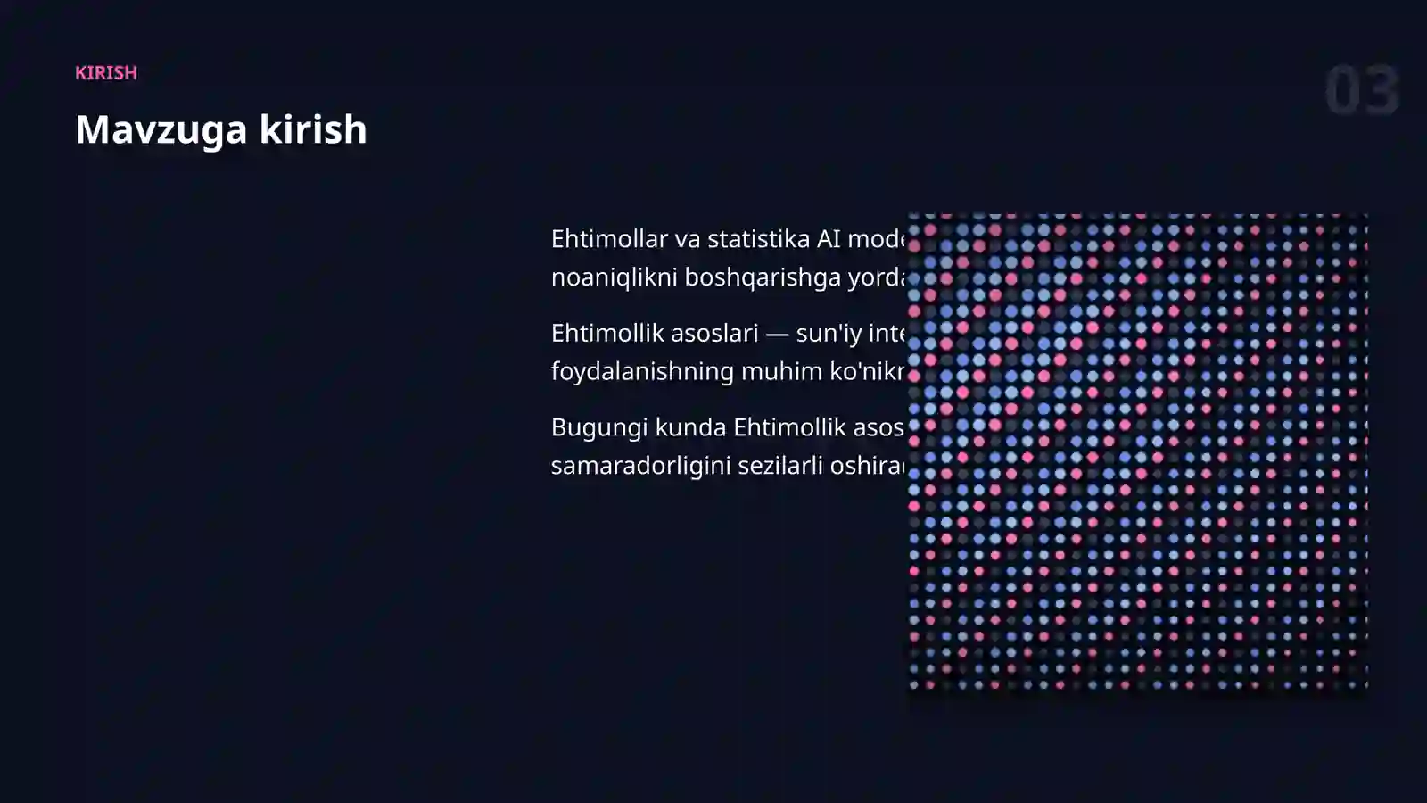 Ehtimollar va statistika 3