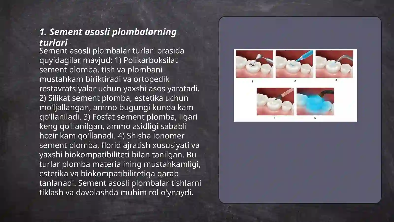 Sement asosli plomba ashyolar 3