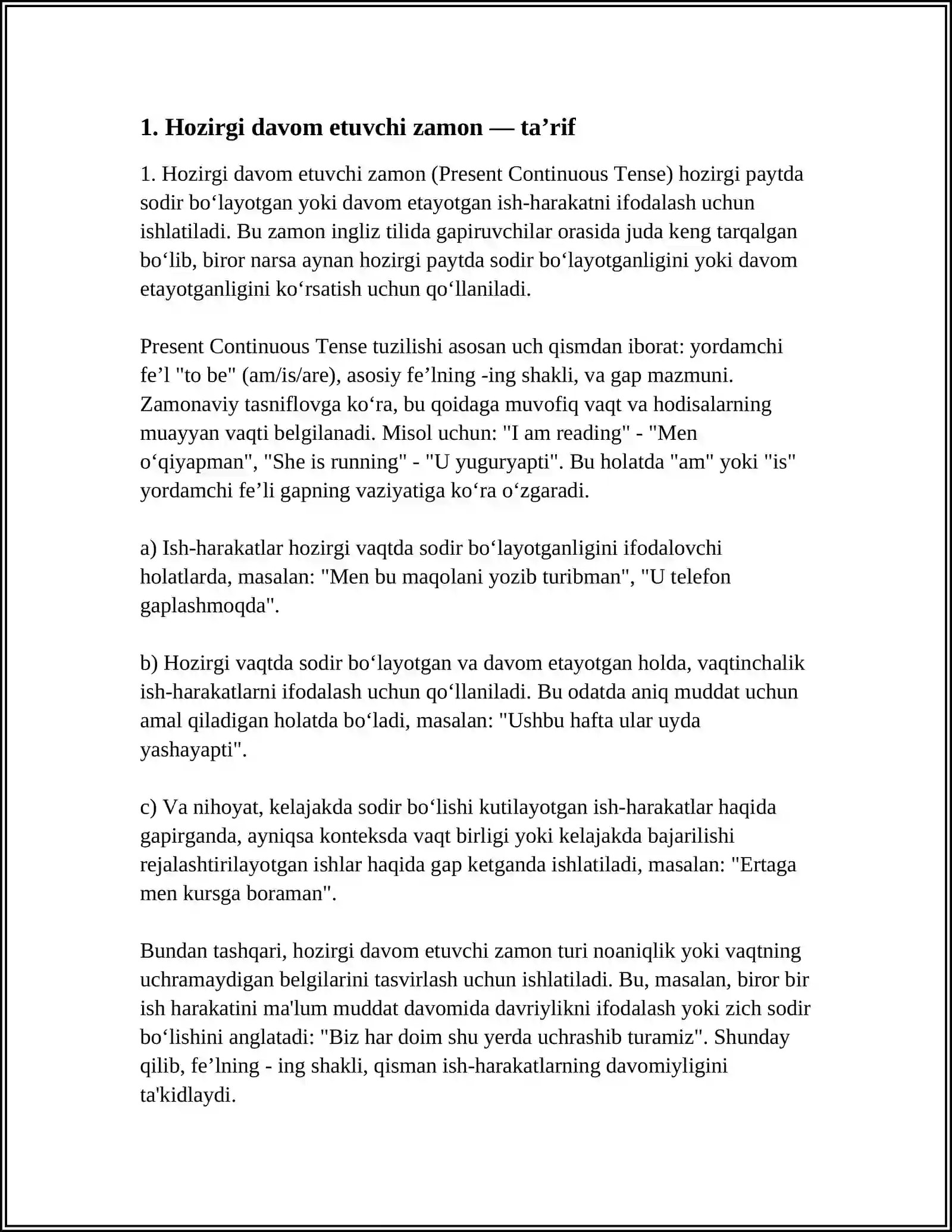 PRESENT CONTINUS 3