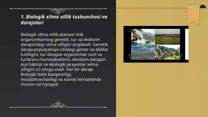 Biologik xilma xillikni saqlash 3