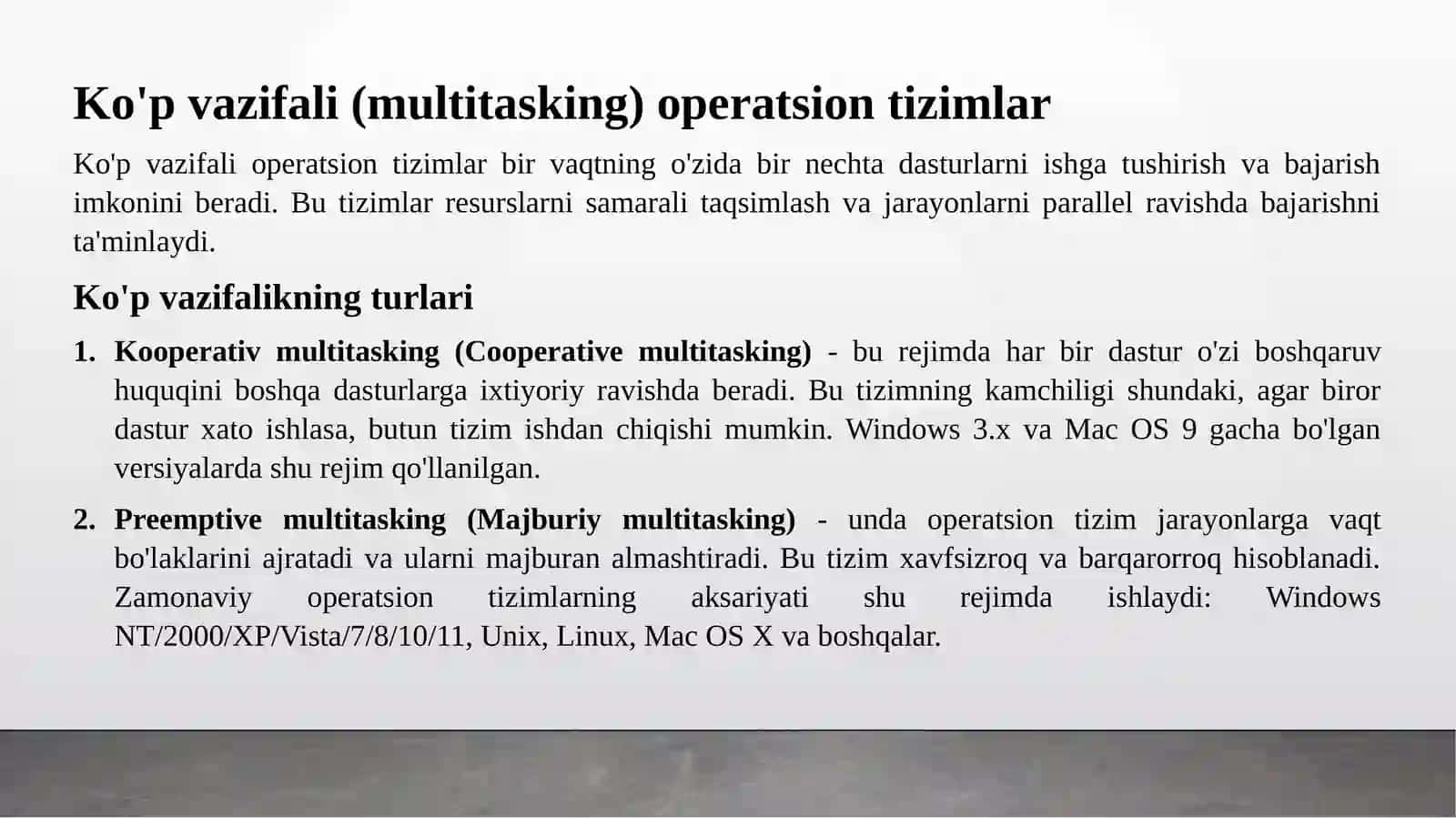Operatsion tizimlar 3