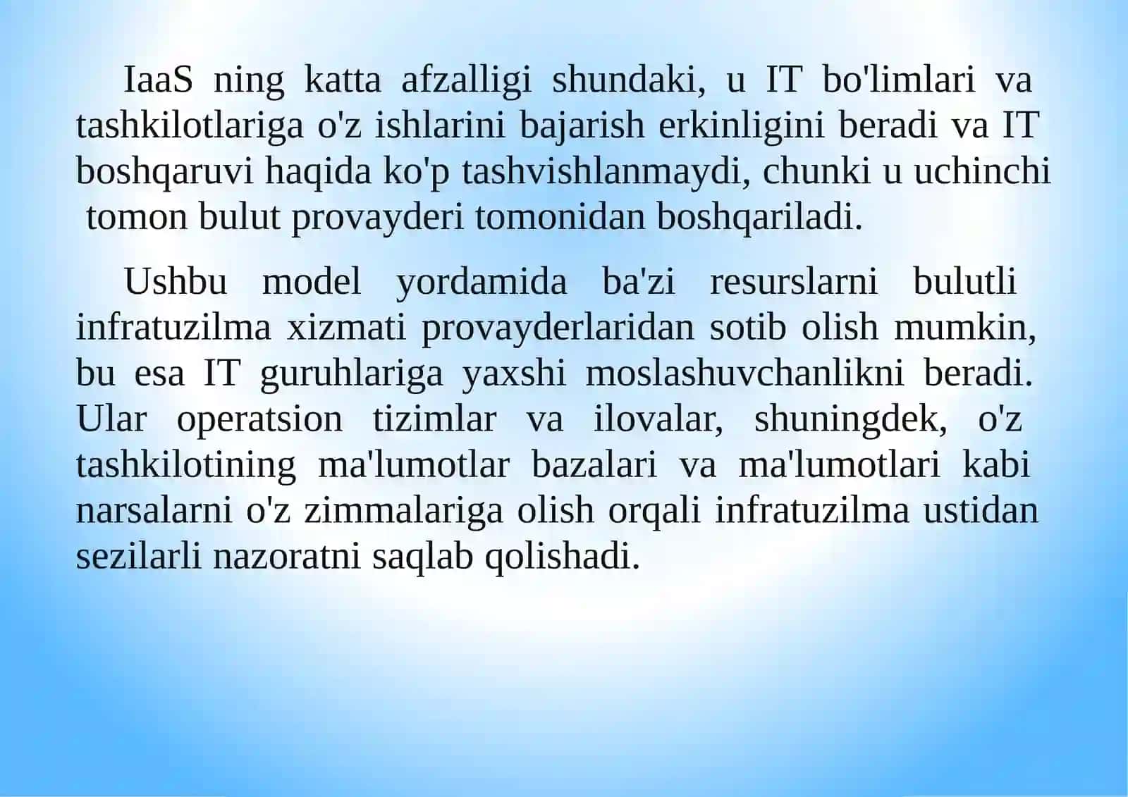 IAAS xizmatlari 3