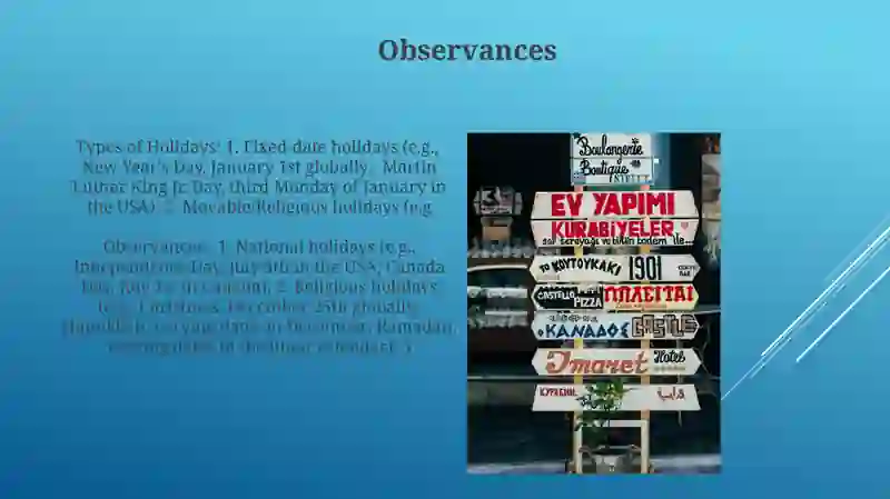 Types of holiday 3