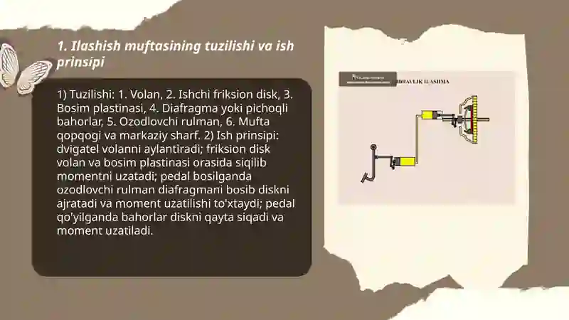 Avtomobillarning ilashish muftasiga texnik xizmat ko'rsatish texnologiyasi 3