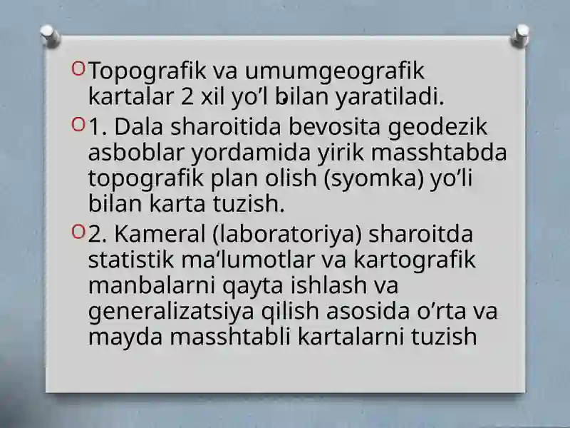 Kartalarni tuzishda asosiy qilinadigan ishlar 3