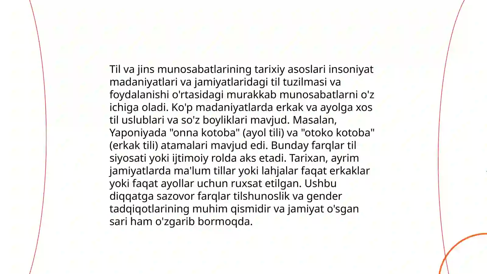 Til va jins munosabati 3