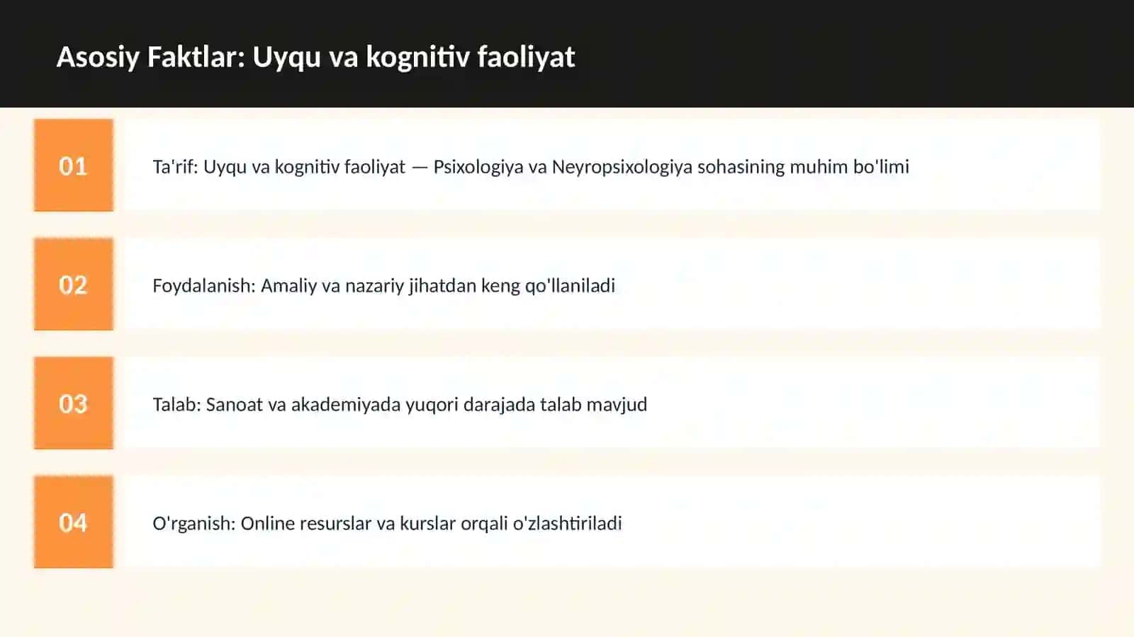 Uyqu va kognitiv faoliyat 3