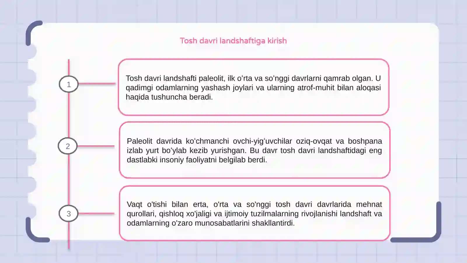 Tosh davri landshafti paleolit , ilk o'rta so'nggi 3