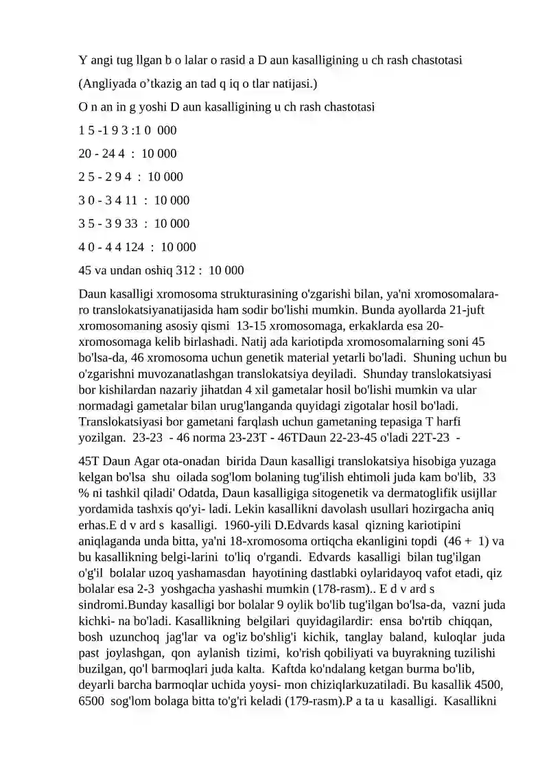 Irsiy kasalliklar. Tibbiy genetik maslahat 3