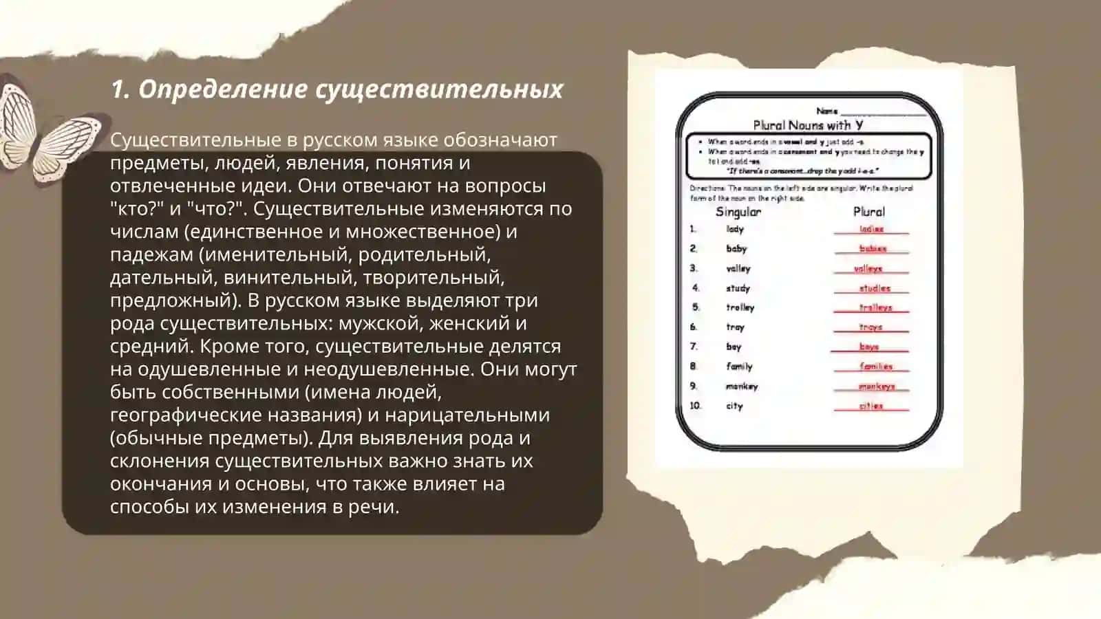 Число имён существителных 3