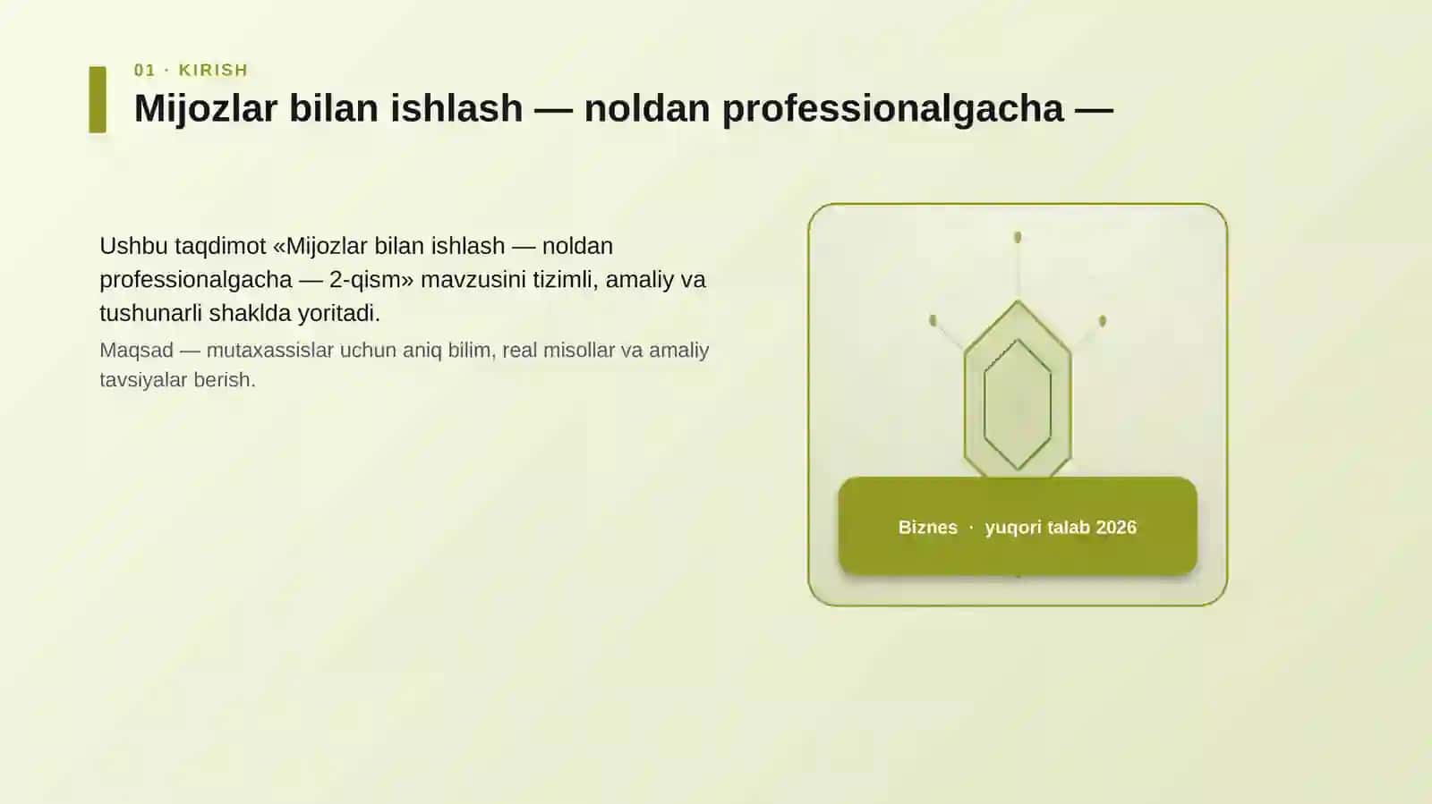 Mijozlar bilan ishlash - noldan professionalgacha - 2-qism 3