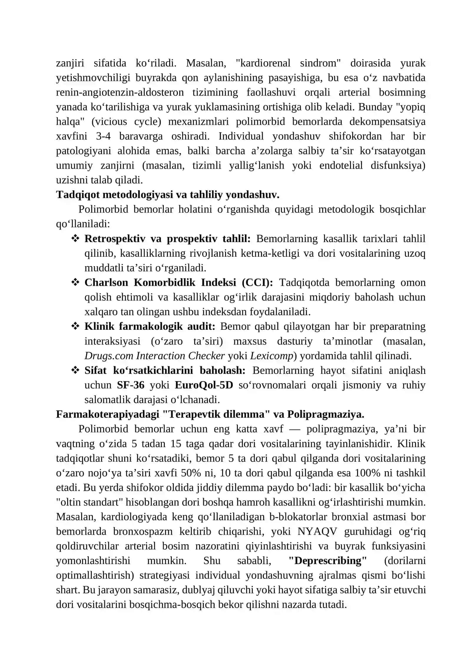 SURUNKALI KASALLIKLAR VA POLIMORBID BEMORLARNI INDIVIDUAL YONDASHUV ORQALI BOSHQARISH STRATEGIYALARI 3