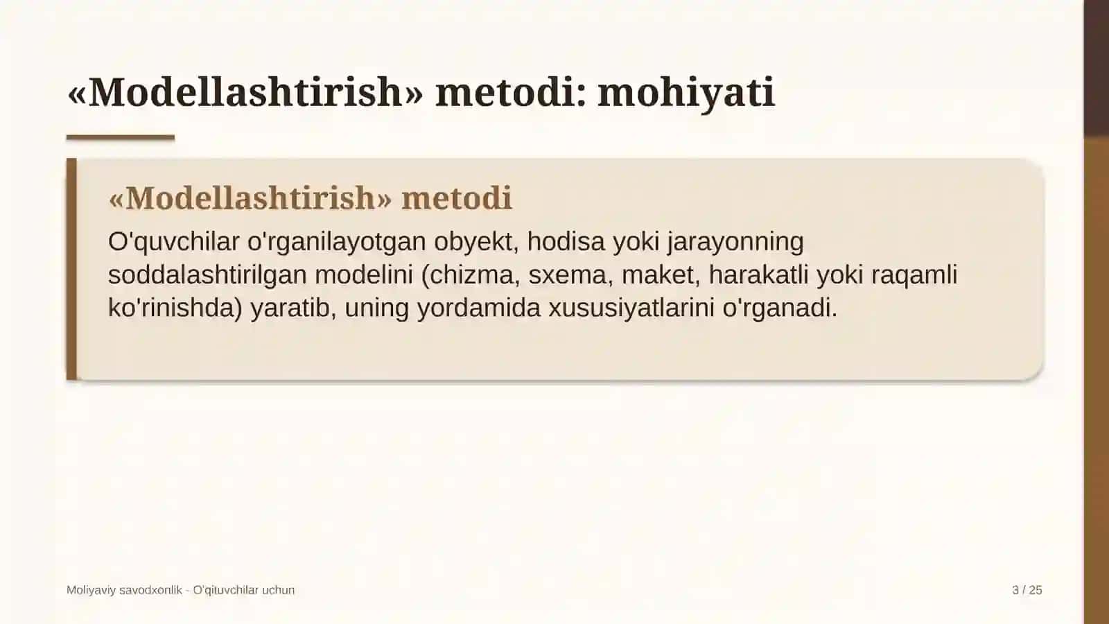 moliyaviy savodxonlik darslarida modellashtirish metodidan foydalanish 4700 3