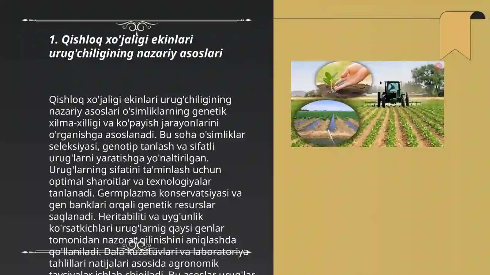 Qishloq xõjaligi ekinlari uruğchiligi va uruğshunosligi fani 3