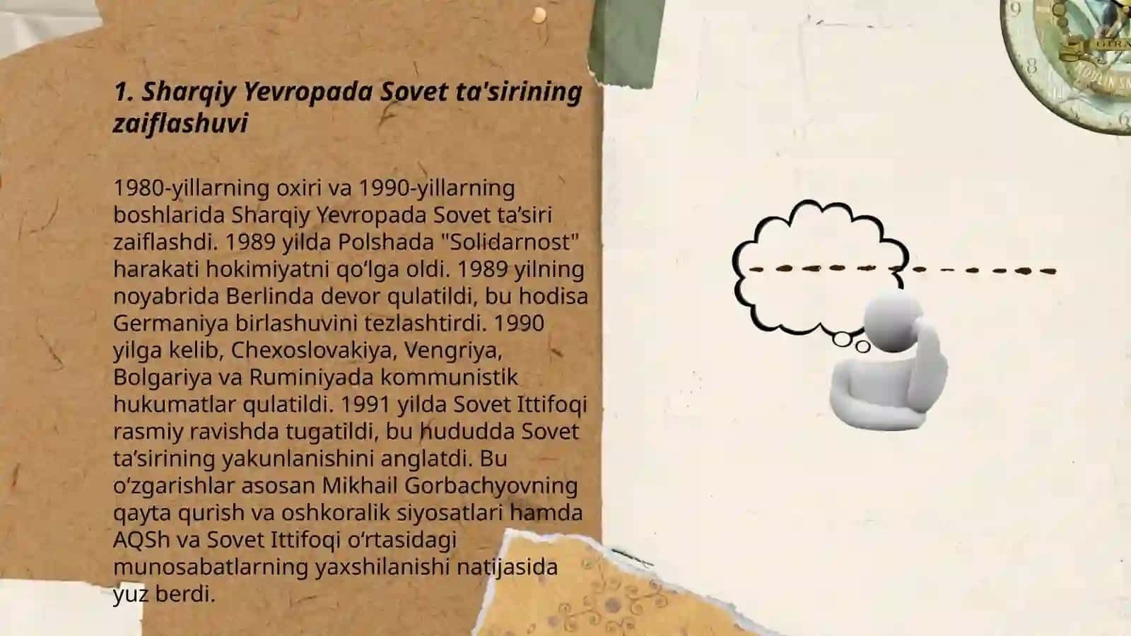 Sharqiy Yevropa mamlakatlarida demokratik inqiloblar va sotsialistik lagerning parchalanishi 3