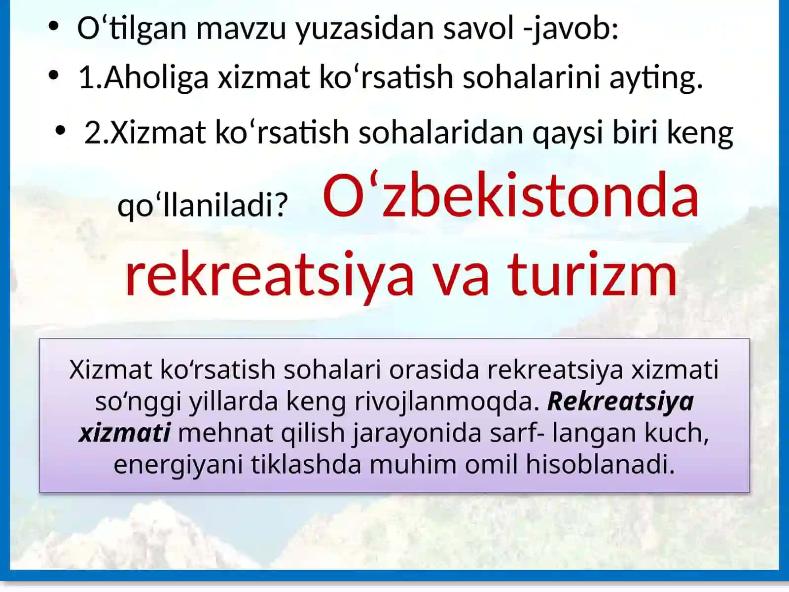 Oʻzbekistonda rekreatsiya va turizm 3