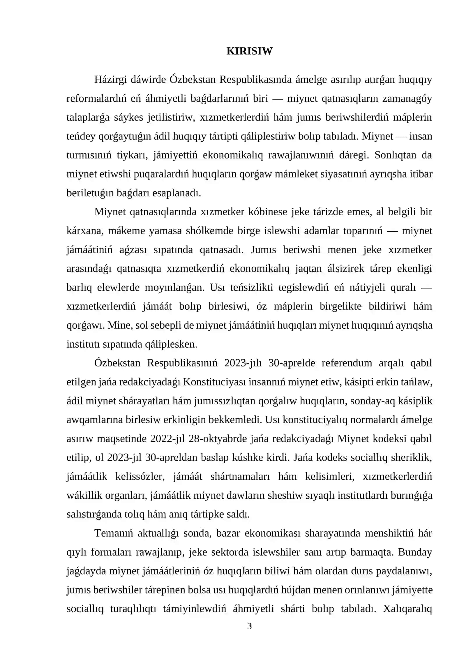 Ózbekstan nızamlarına muwapıq miynet jámáátiniń huqıqları 3