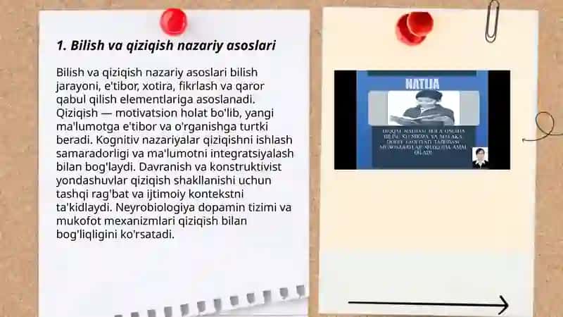 Bilish va qiziqish nazariy asoslari 3