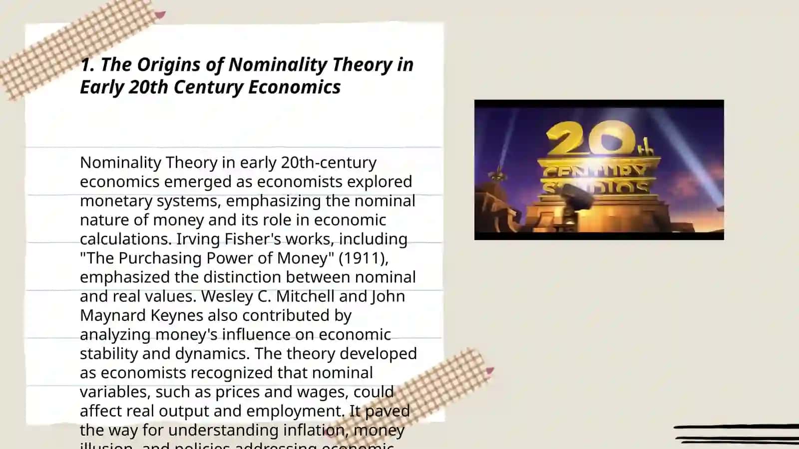 Development of the nominality theory of money in the 20th century 3