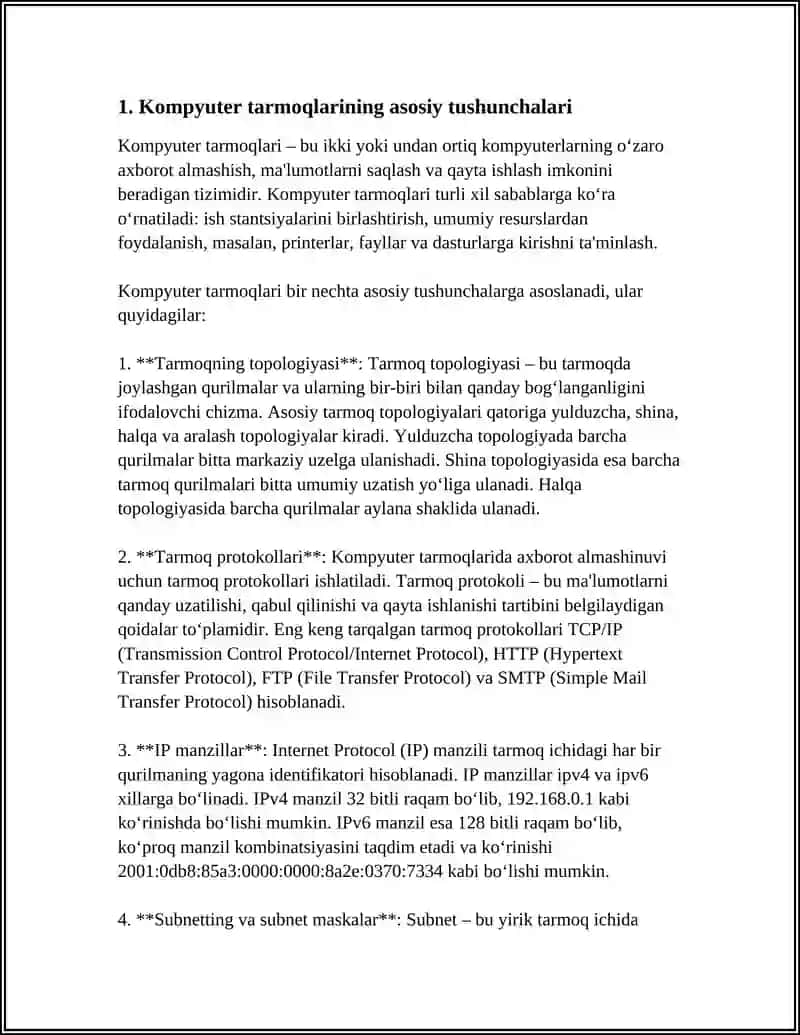 KOMPUYTER TARMOQLARI 3