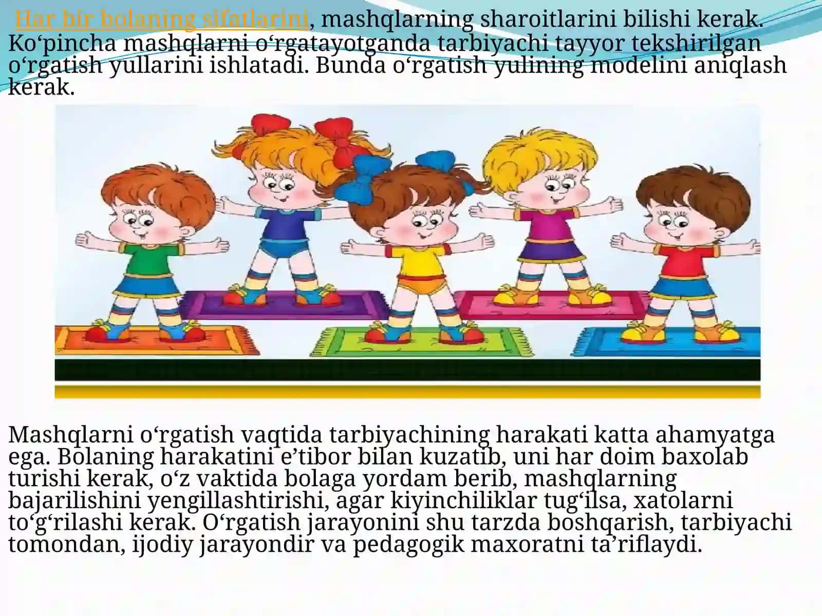 Ertalabki  badantarbiyani  tog’ri  tashkil  etish 3