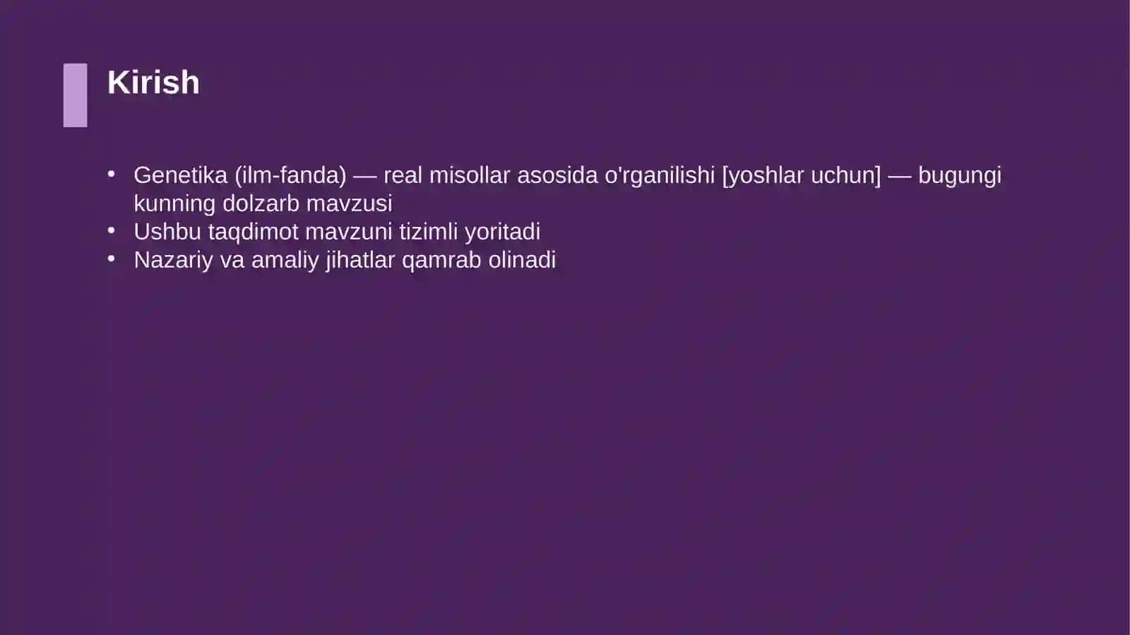 Genetika (ilm-fanda) — real misollar asosida o'rganilishi [yoshlar uchun] 3