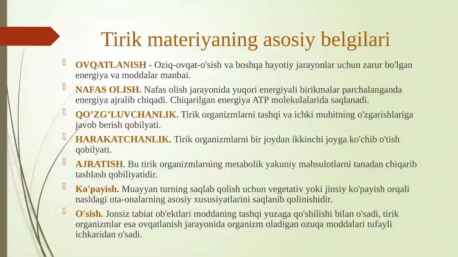 Termodinamika qonunlarini tirik organizmlarga tadbig’i 3