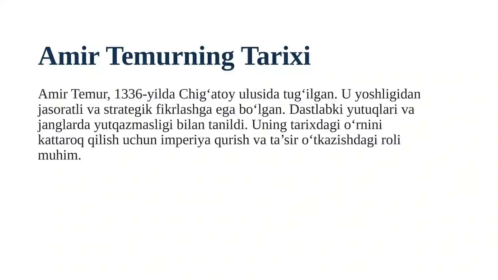 Amir Temurning jahon tarixidagi o‘rni 3