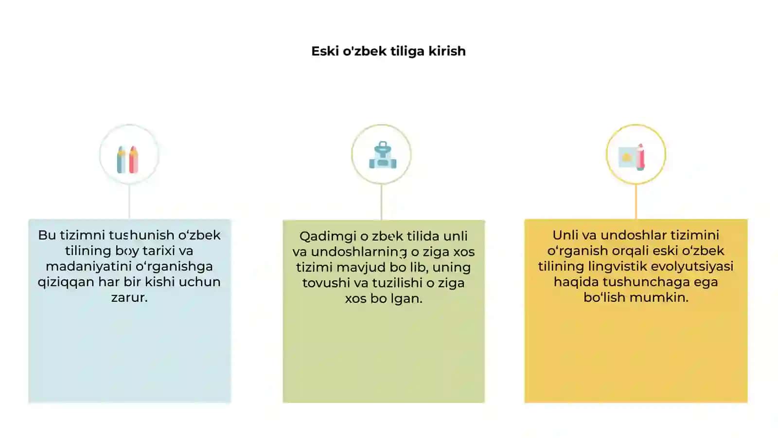 Eski o'zbek tilida unlilar tizimi. 3