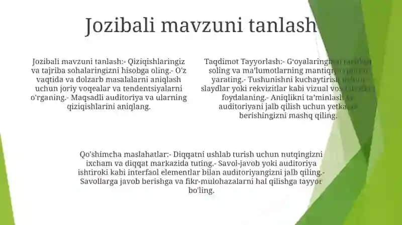 Taqdimot Tayyorlash 3