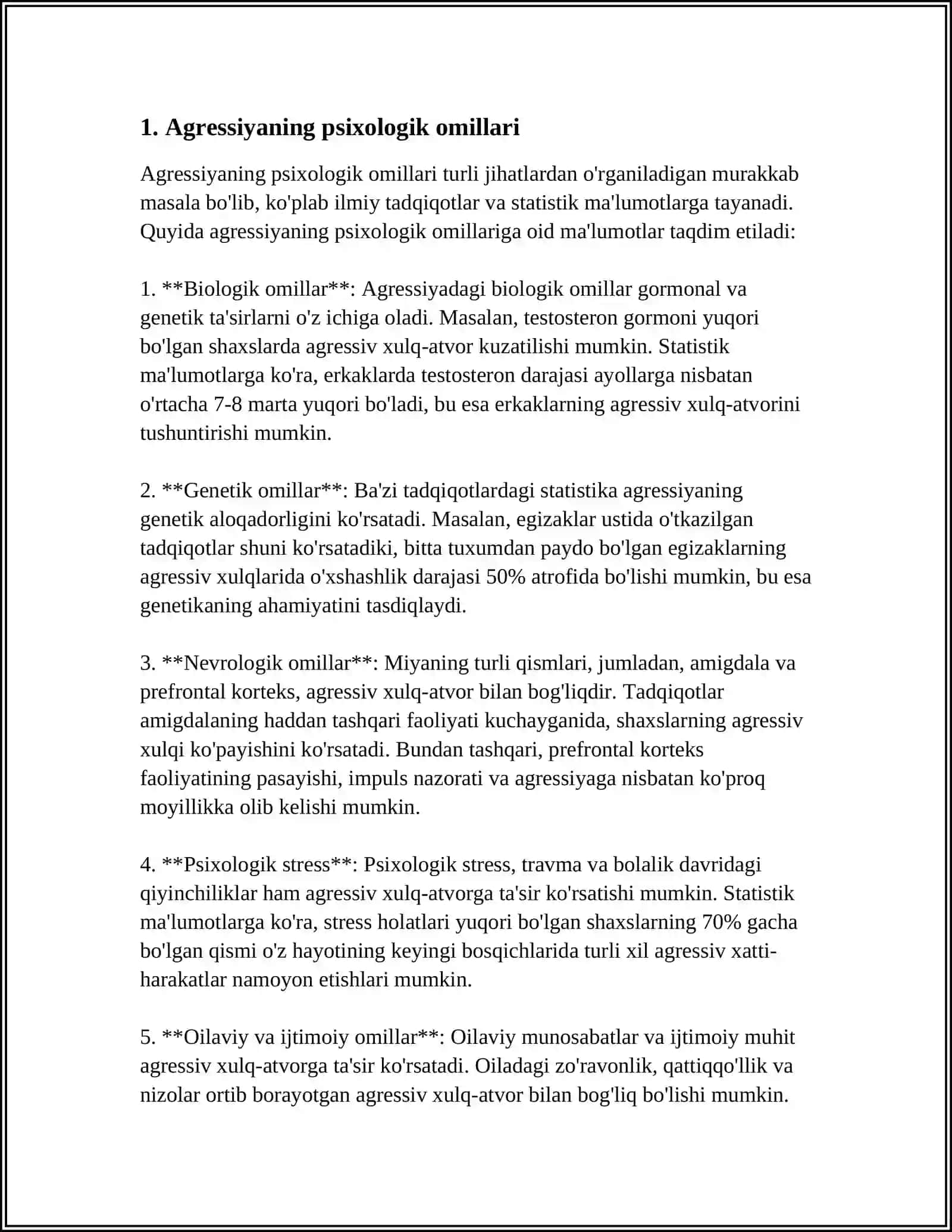 KONFILEKT VAZIYATDA AGRESSIYA VA ZOʻRAVONLIK 3
