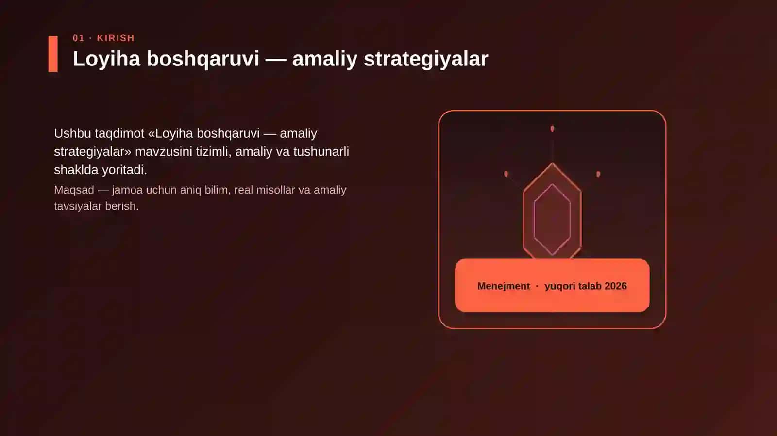 Loyiha boshqaruvi — amaliy strategiyalar 3