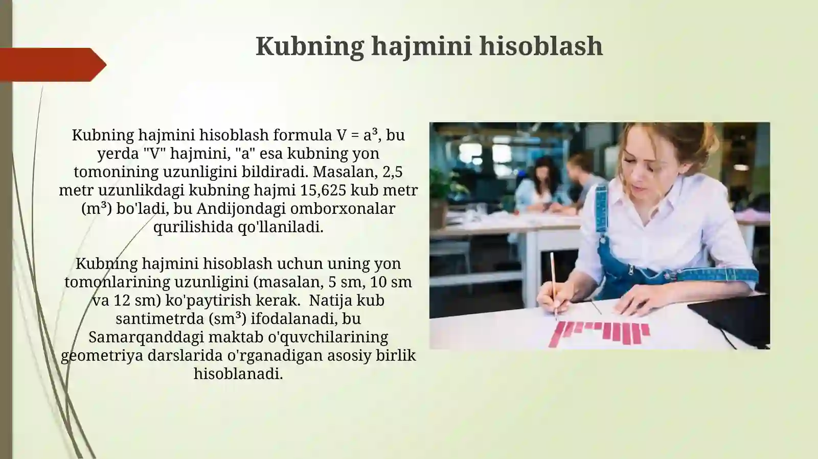 Kubning hajmini hisoblash 3